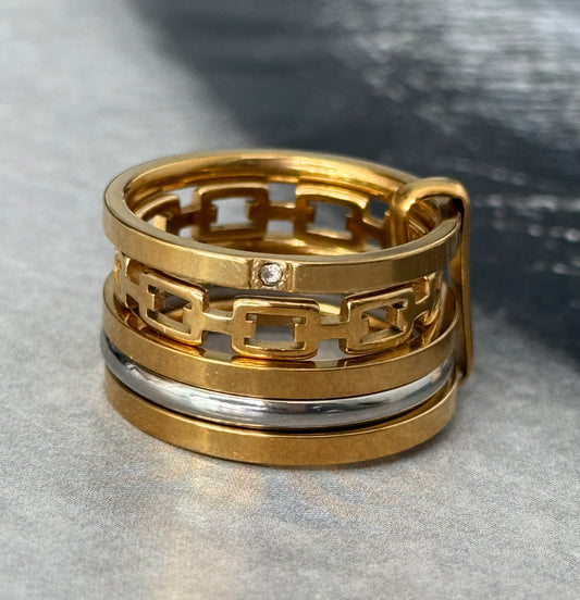 CHAIN GOLD RING (Size 8)