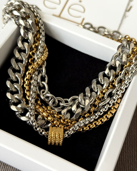 CHOKER & DOUBLE BRACELET