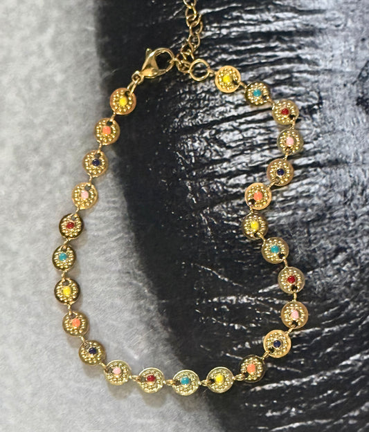 COLOR POP DISC ANKLET