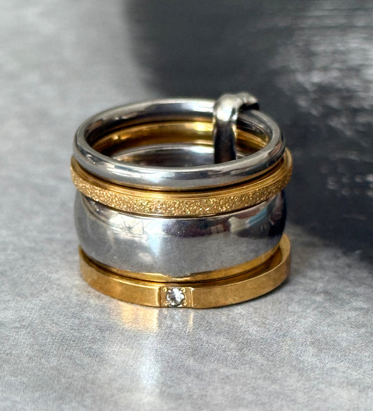 CHEVALIER BICOLOR RING (Size 5)