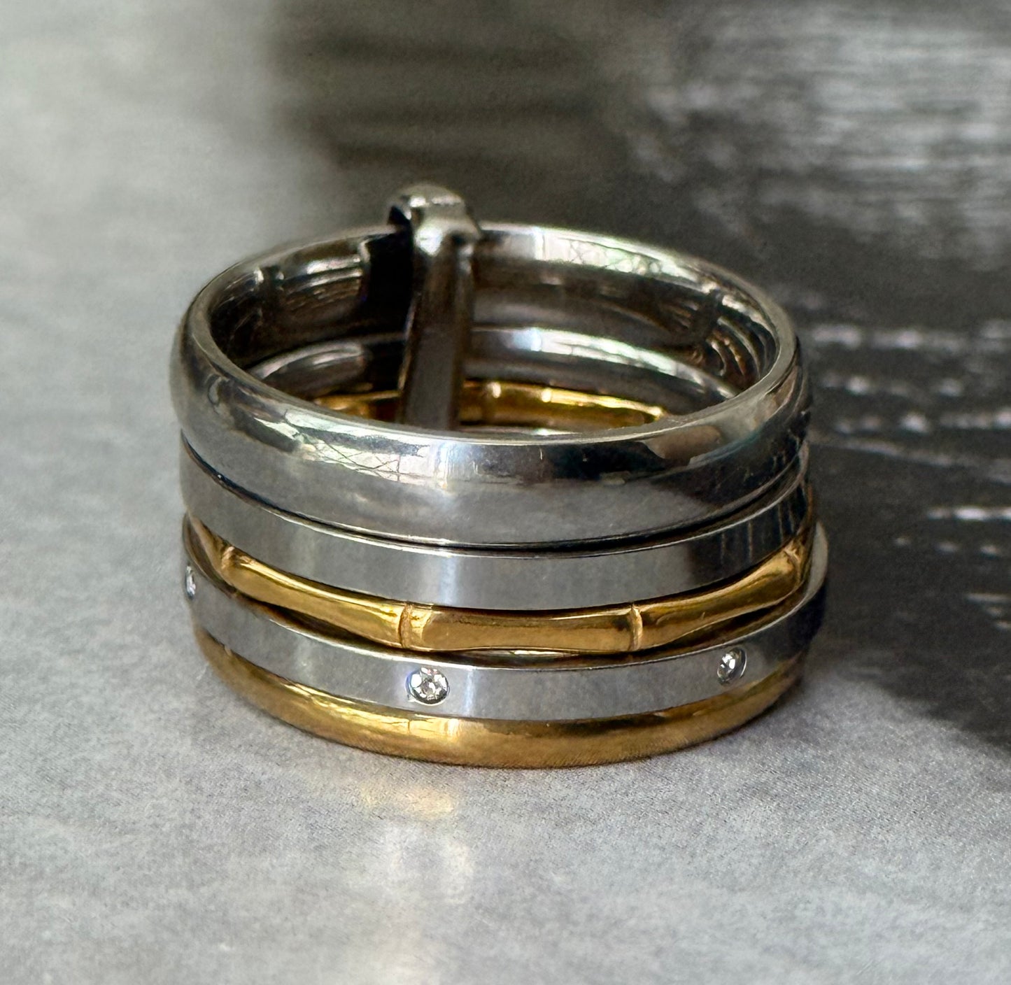 GOLD MIX RING (Size 9)