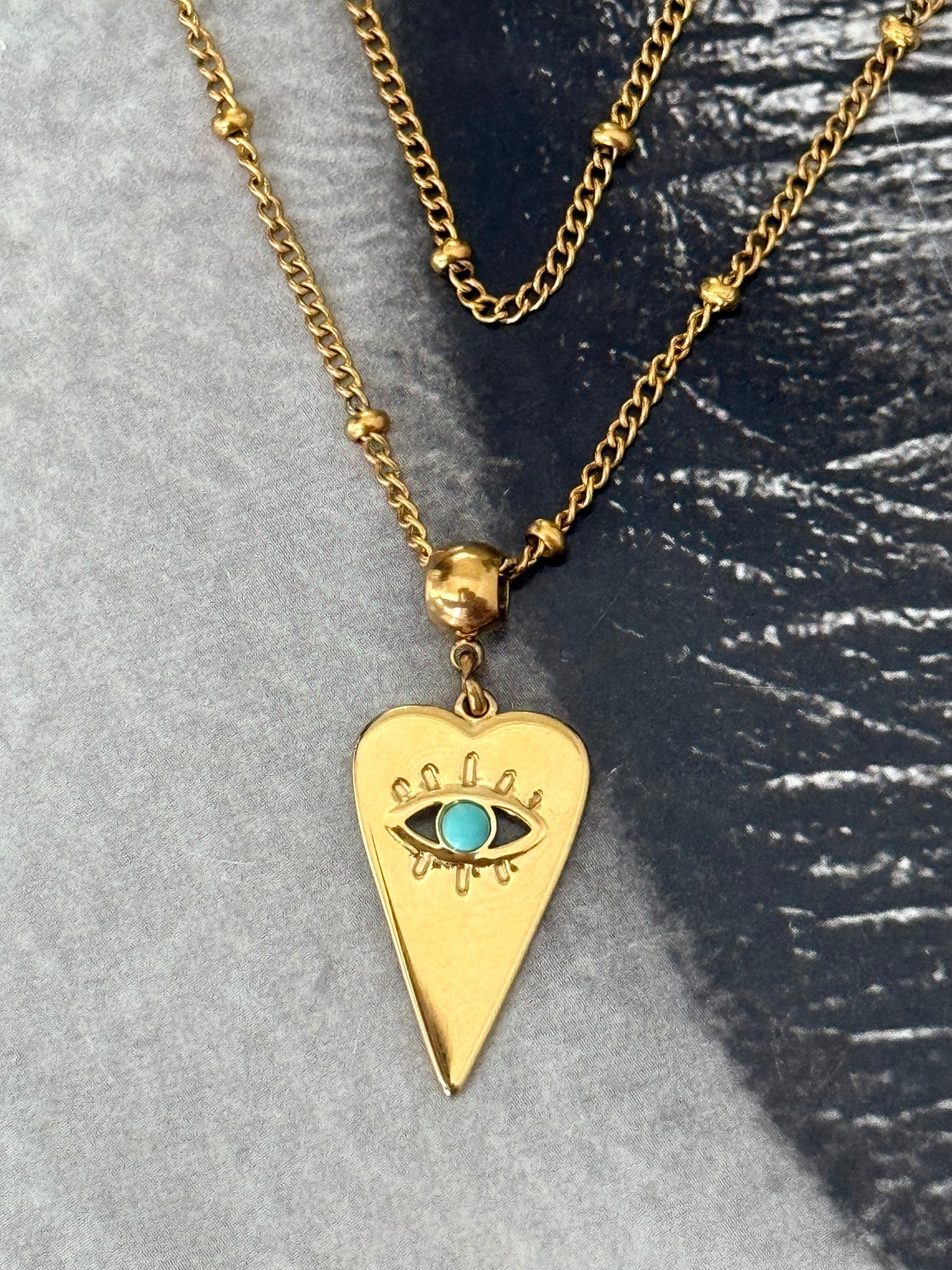 EYE OF HEART NECKLACE