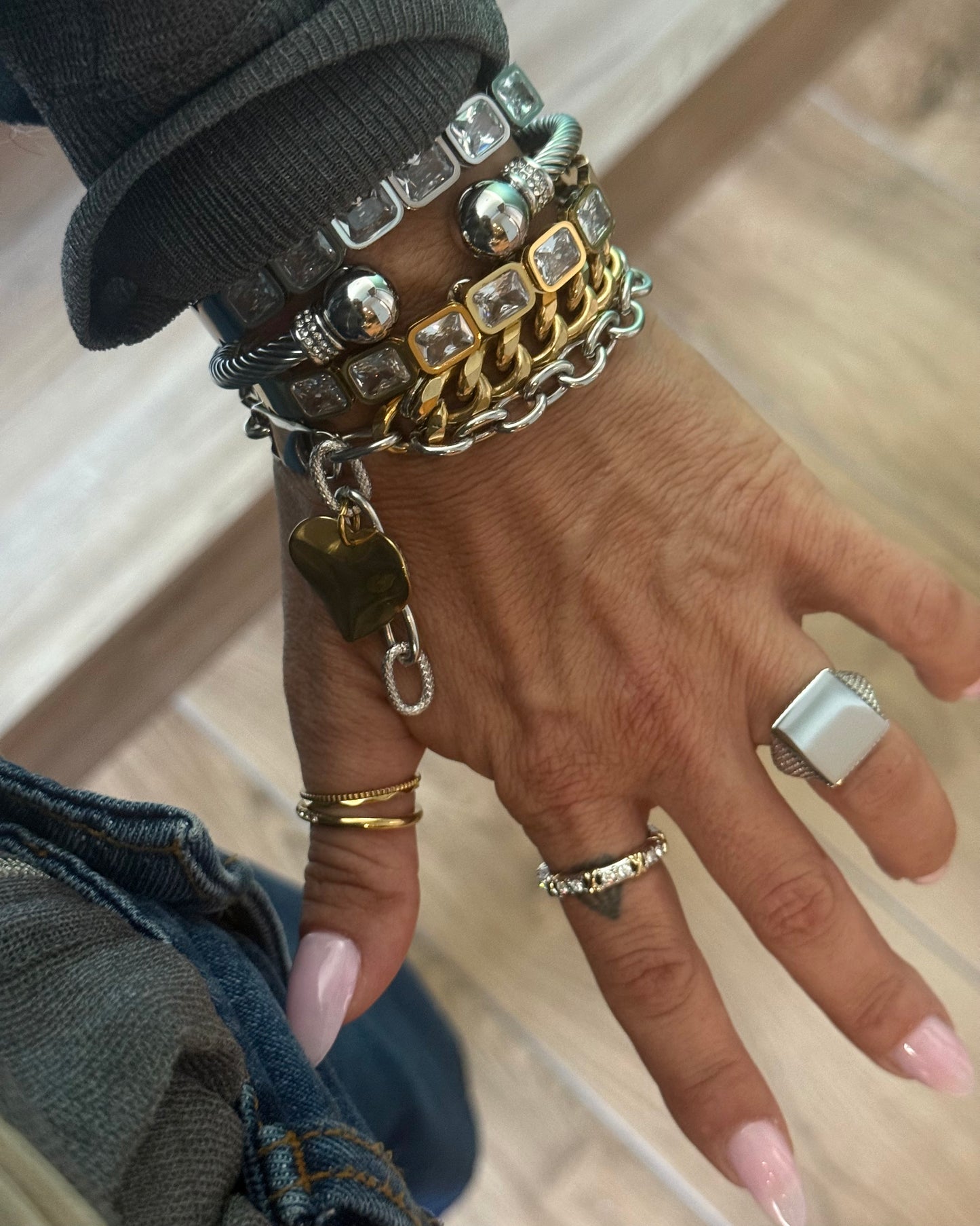 TRIPLE HEART CHAIN BRACELET