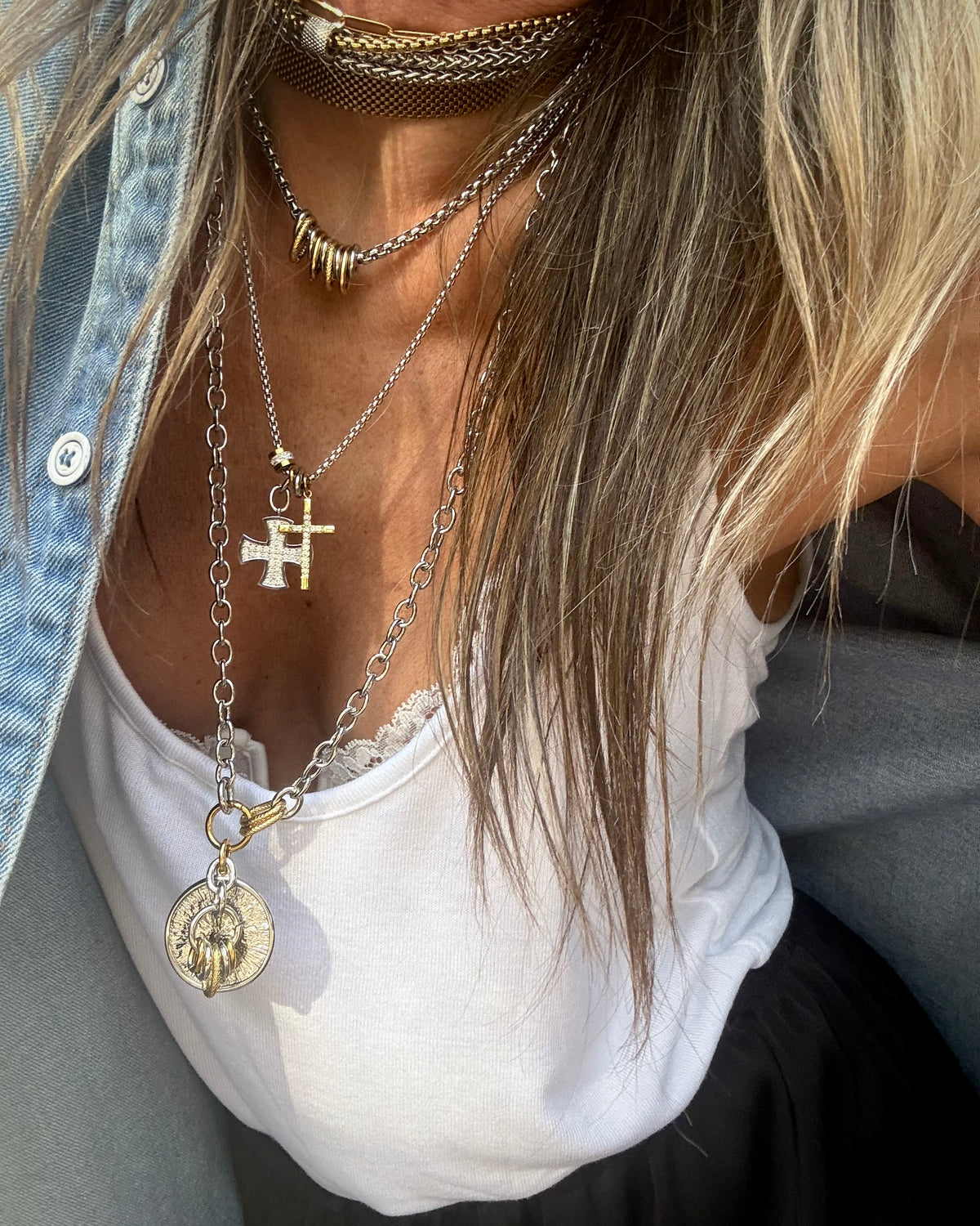 MIX LINK BOX CHAIN NECKLACE