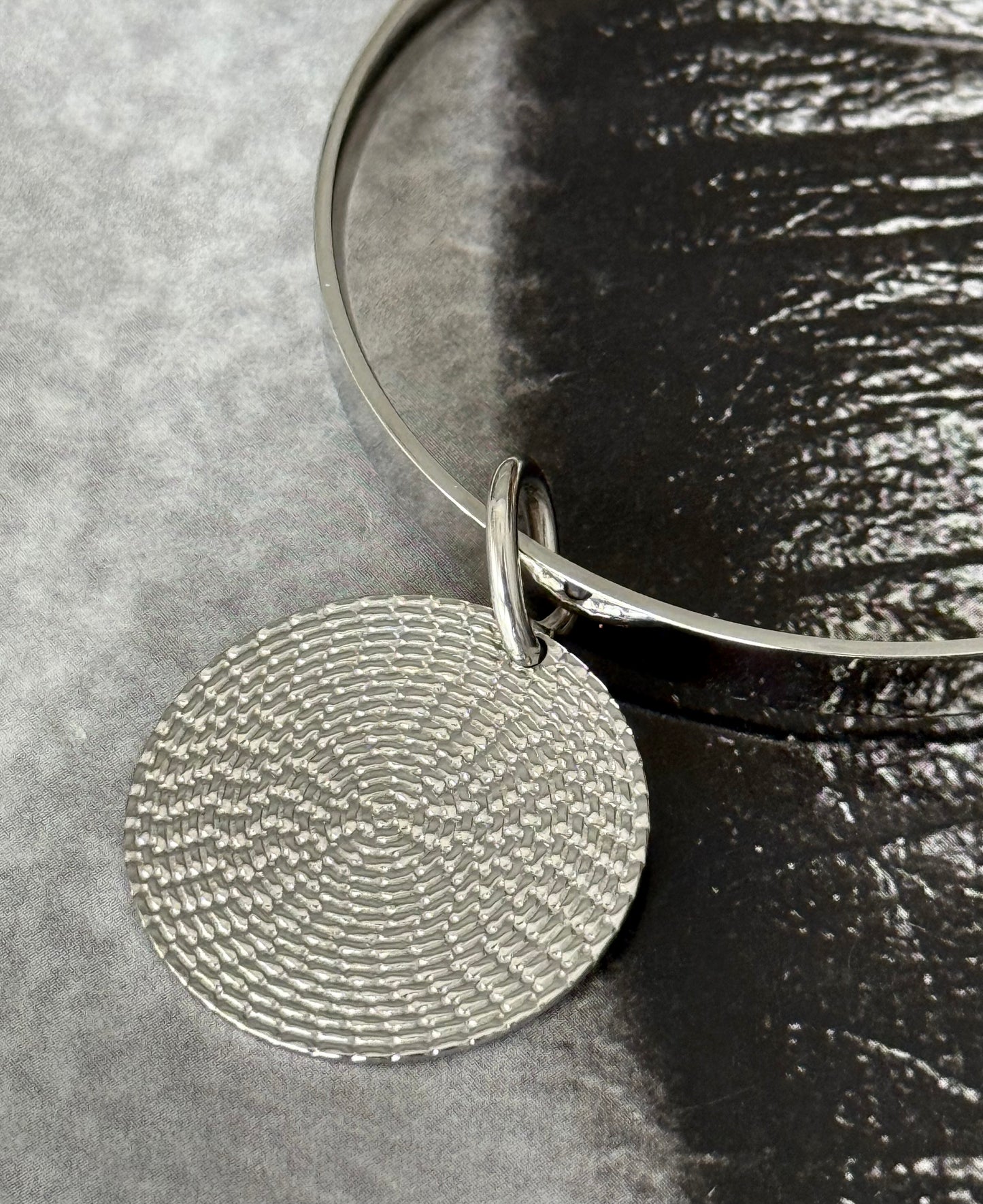 SILVER DISC BANGLE
