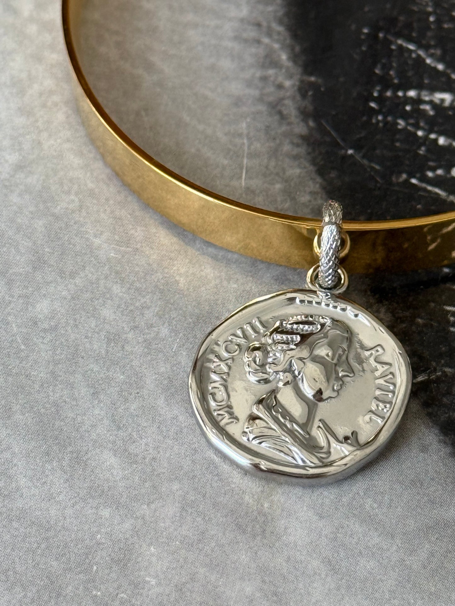SILVER COIN BANGLE