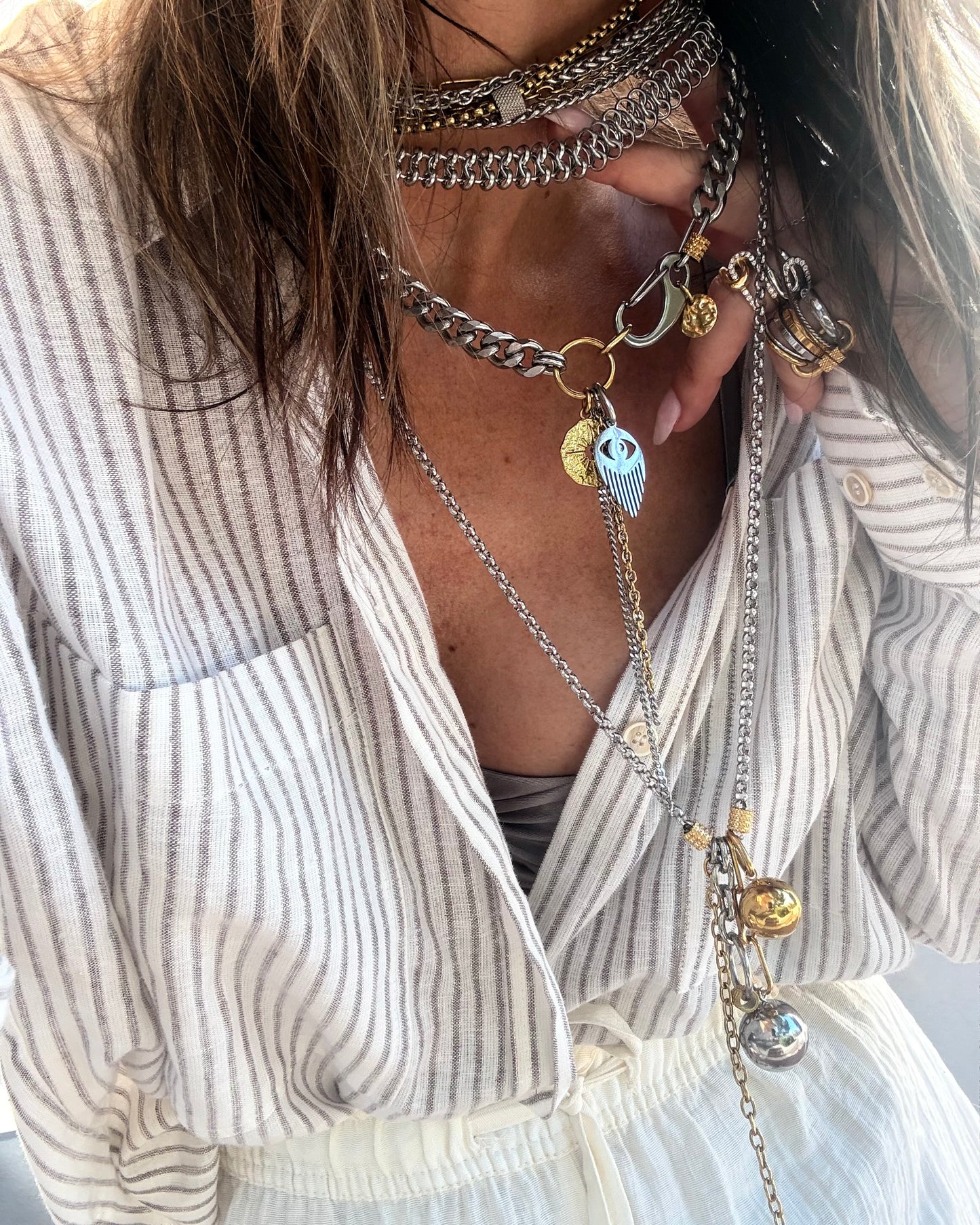 DUAL SPHERE NECKLACE