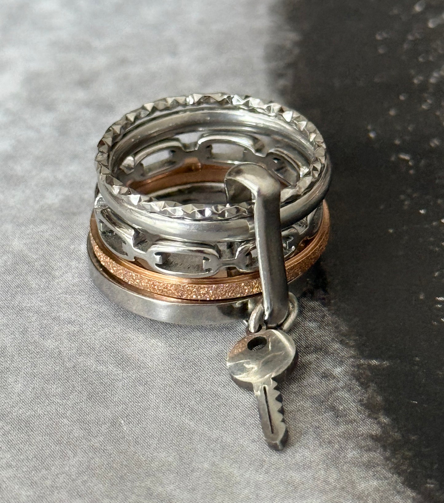 CHEVALIER KEY CHARM RING (Size 5)