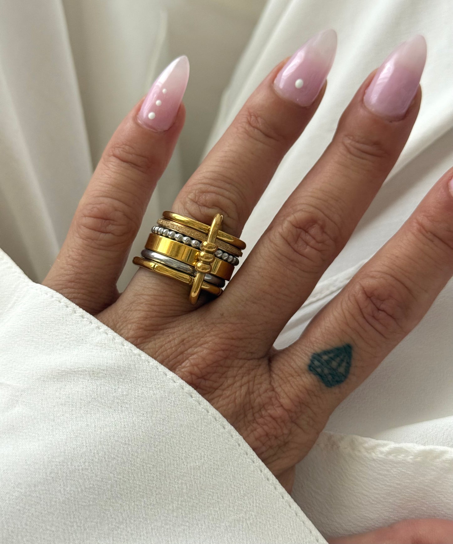GOLD FUSION RING (SIZE 7)