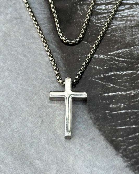 PURE CROSS SILVER NECKLACE