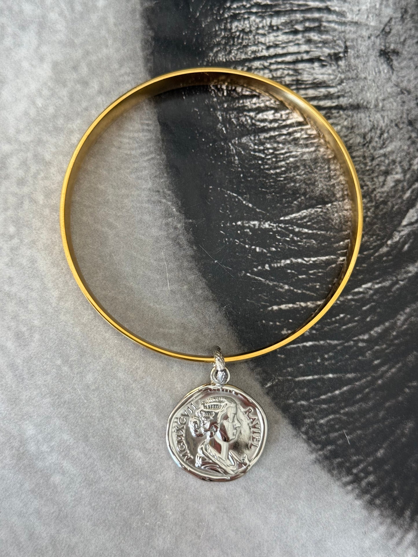 SILVER COIN BANGLE