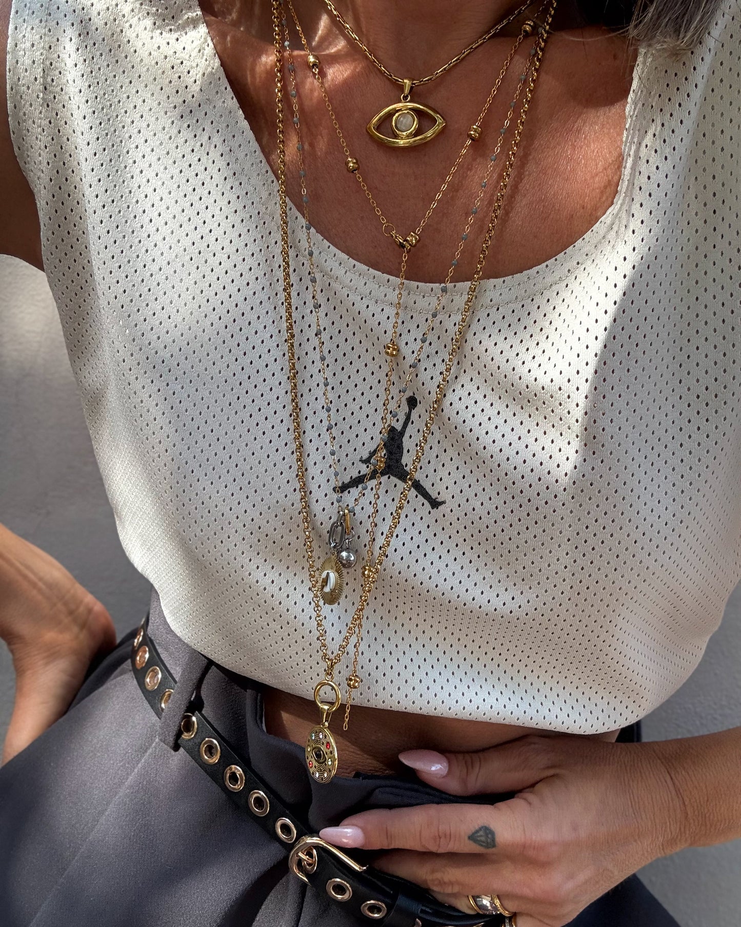 SUNBURST POWER CHARM NECKLACE