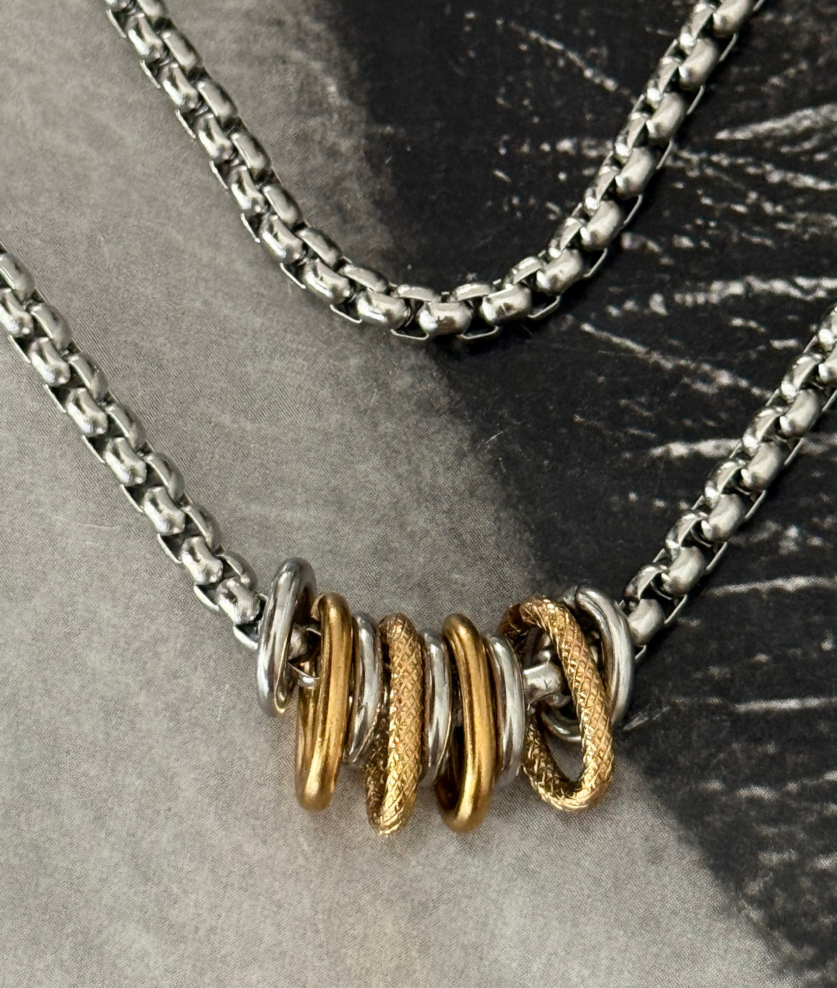 MIX LINK BOX CHAIN NECKLACE