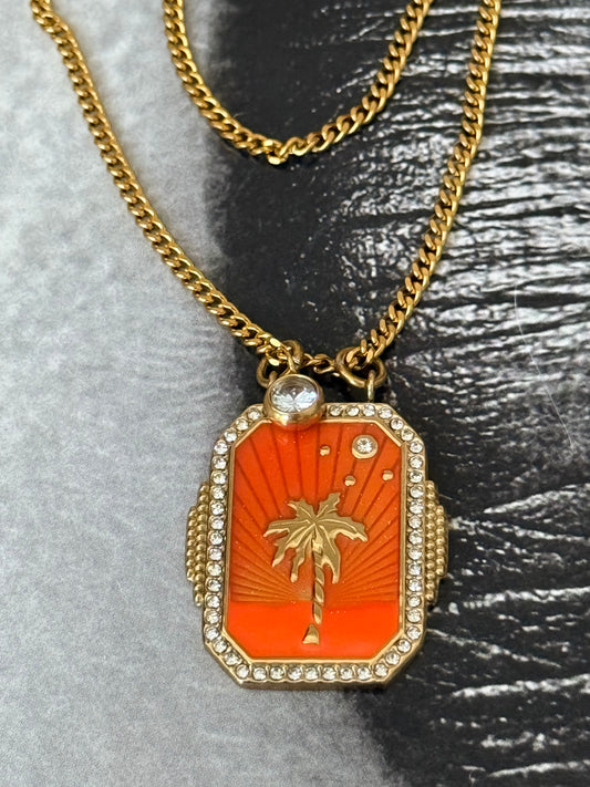 SUNSET PALM NECKLACE