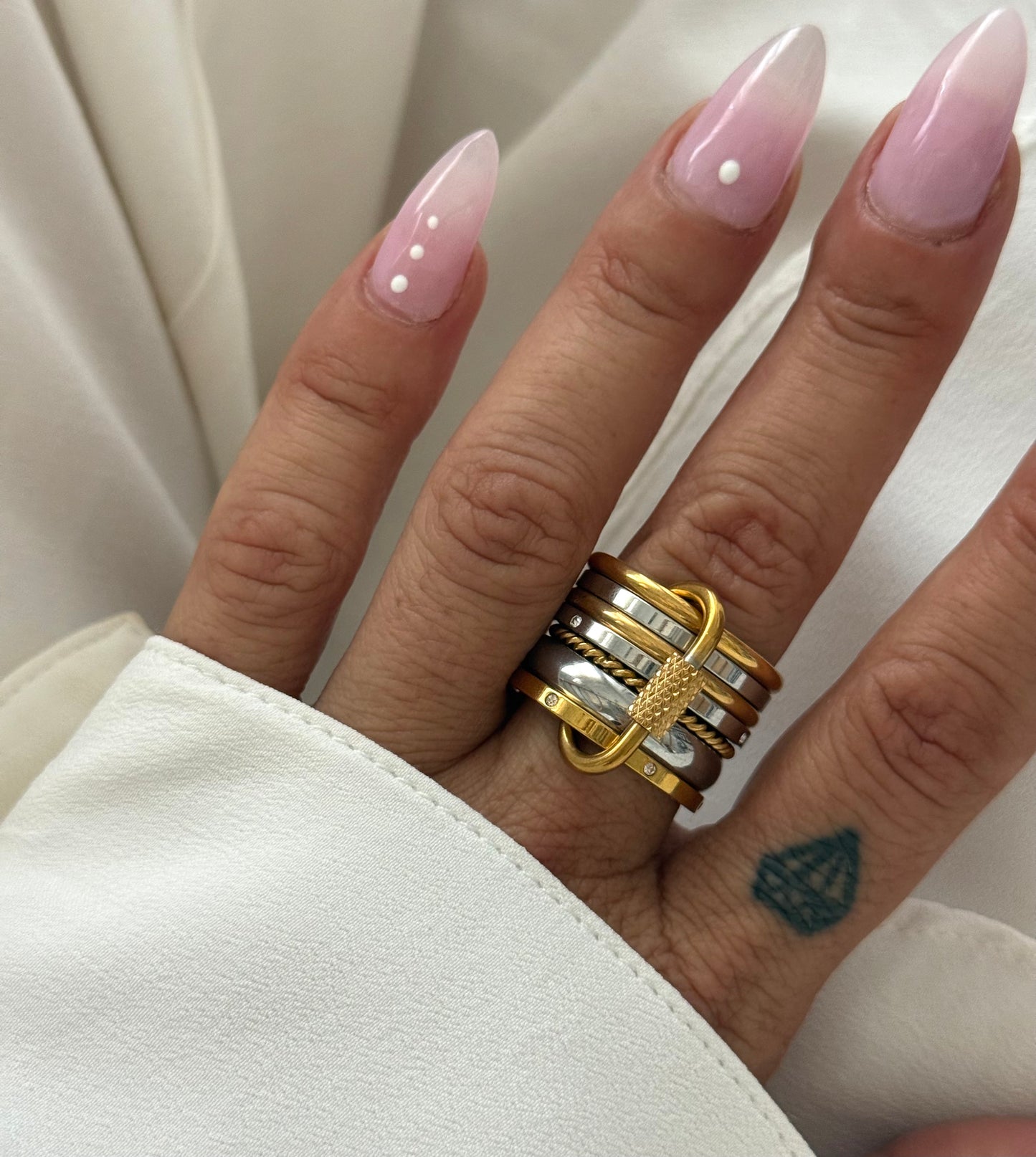 DOUBLE BOND RING (SIZE 8)