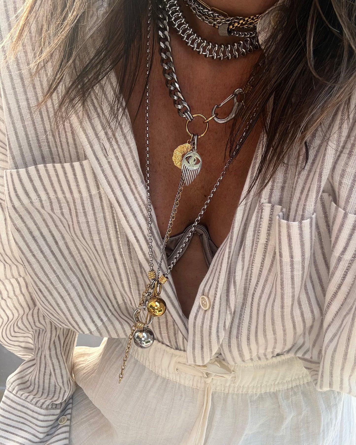 DUAL SPHERE NECKLACE
