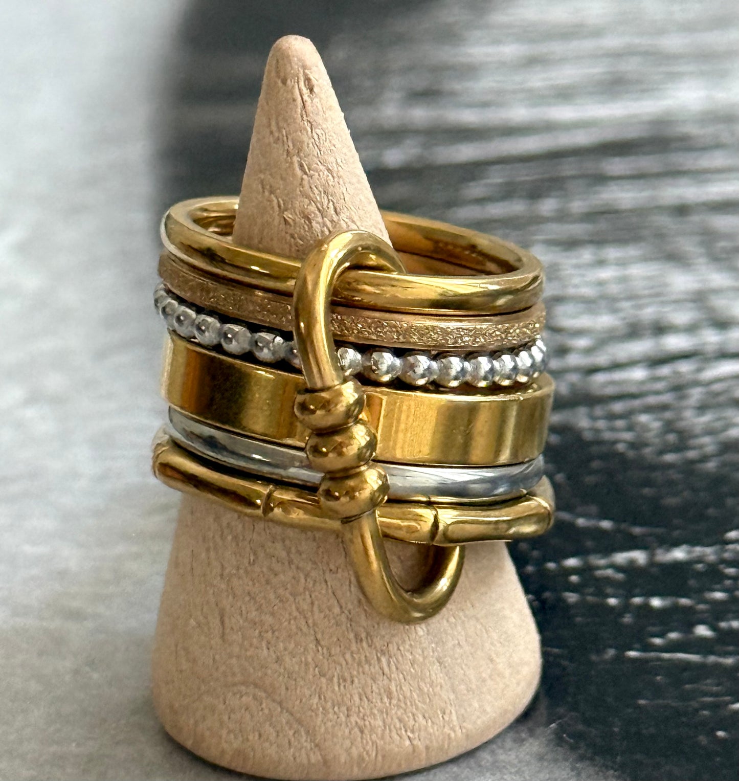 GOLD FUSION RING (SIZE 7)