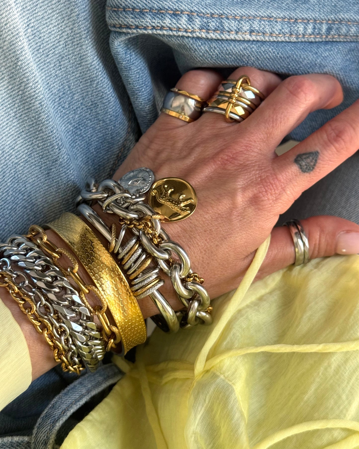 DOUBLE CHAIN CHUNKY BRACELET