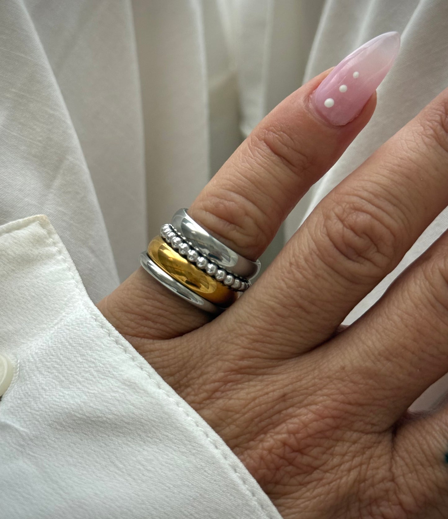 CHEVALIER TWIN LINK RING (SIZE 5)