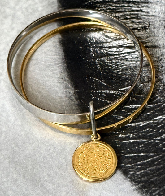 PHAISTOS GOLD DUAL BANGLE