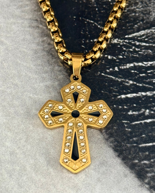 RADIANT CROSS NECKLACE