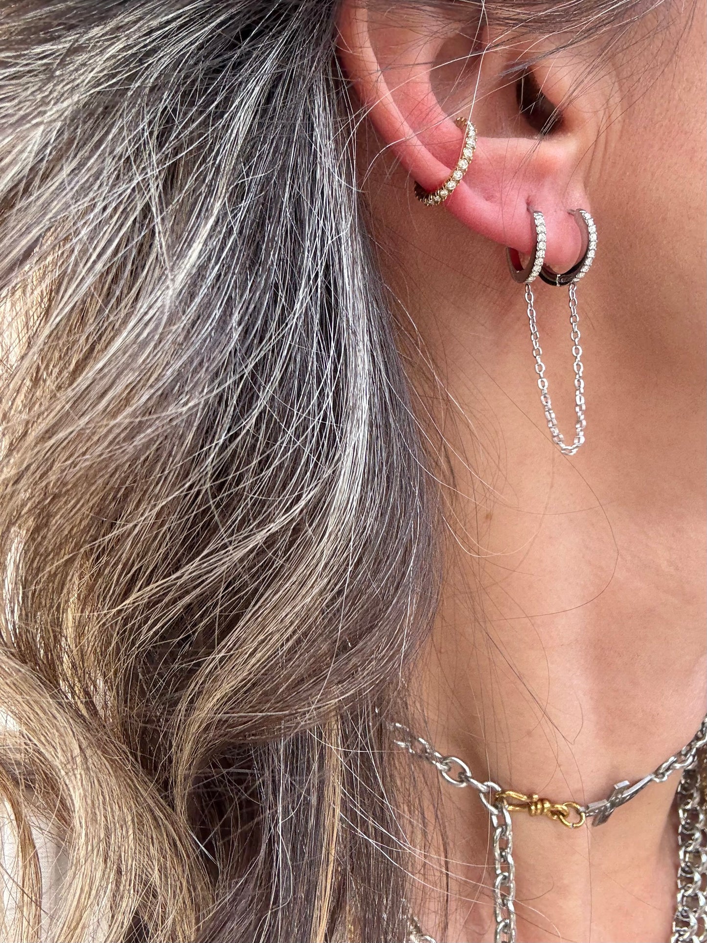 CRYSTAL LINK - ONE PIECE EARRING