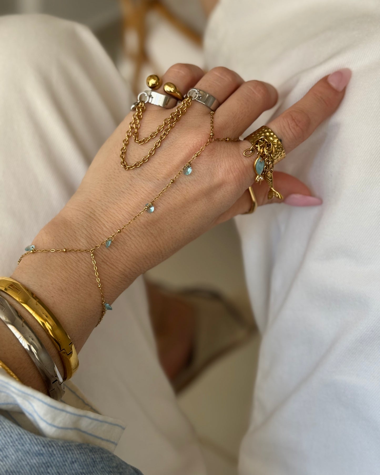 TURQUOISE HAND RING