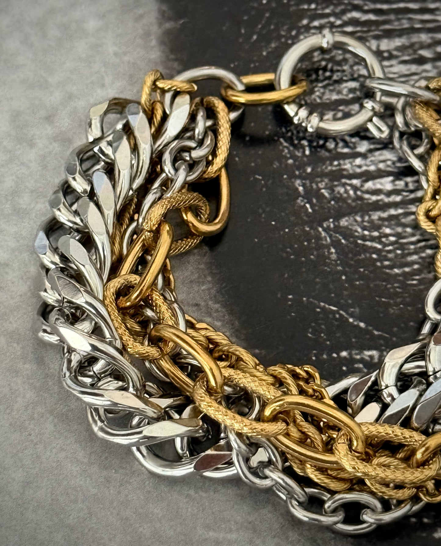 FIVE CHAINS SILVER UNITY BRACELET