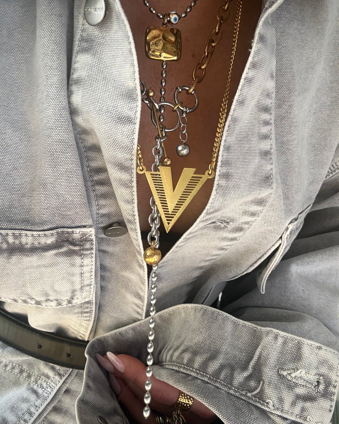 GOLDEN DRIFT TIE NECKLACE