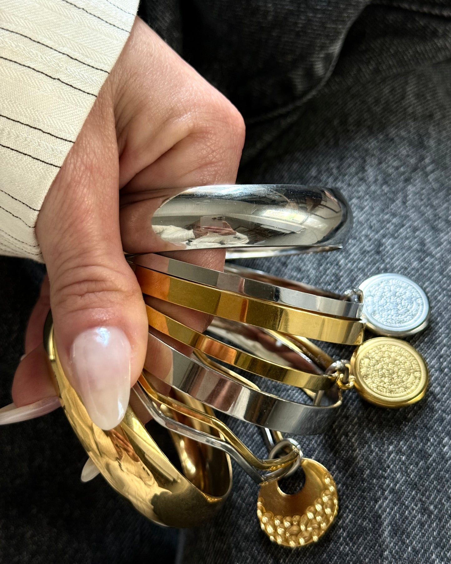 PHAISTOS GOLD DUAL BANGLE
