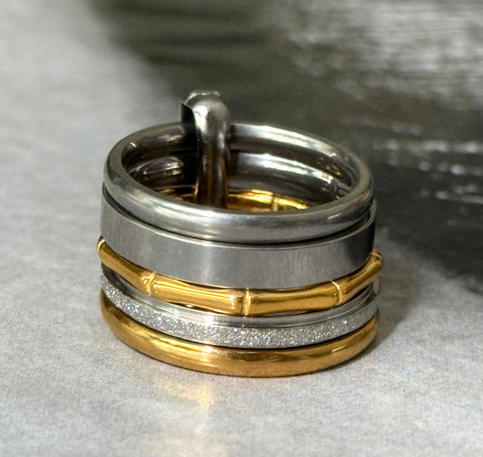 CHEVALIER MINIMAL MIX RING (Size 5)