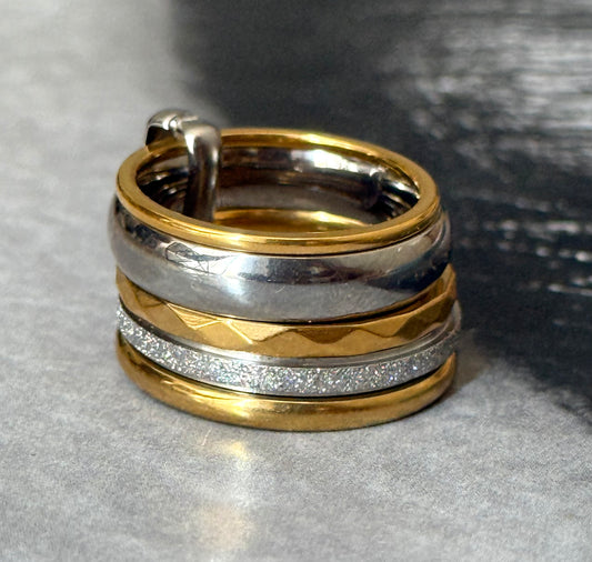 CHEVALIER MIX SHINE RING (Size 6)