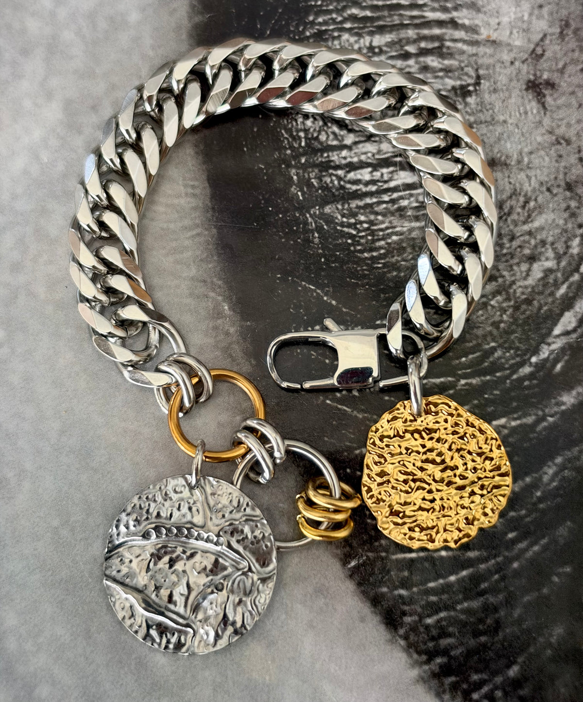 GOLD & SILVER CHUNKY BRACELET