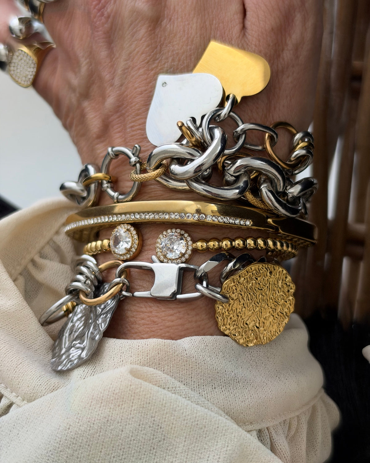 GOLD & SILVER CHUNKY BRACELET