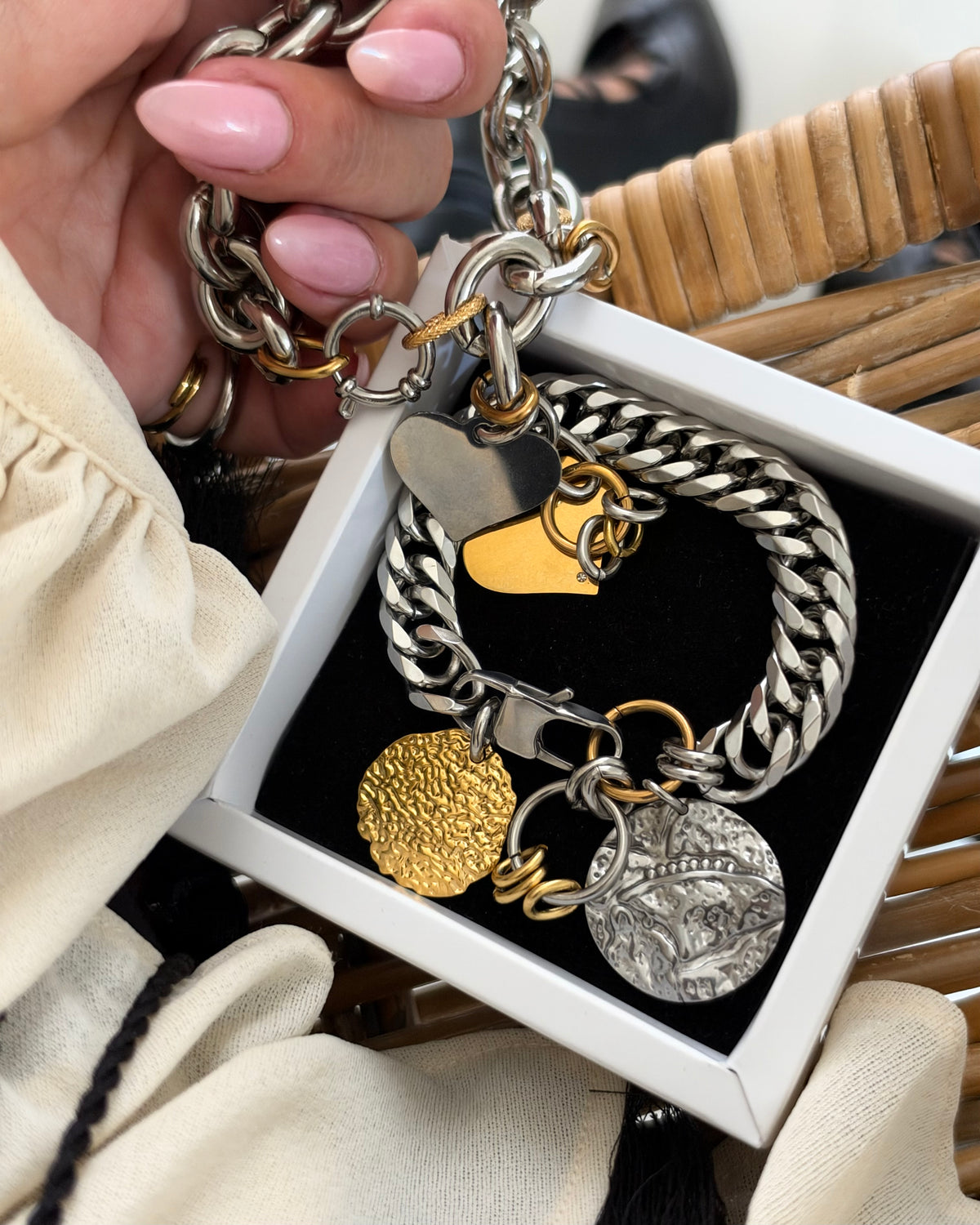 GOLD & SILVER CHUNKY BRACELET