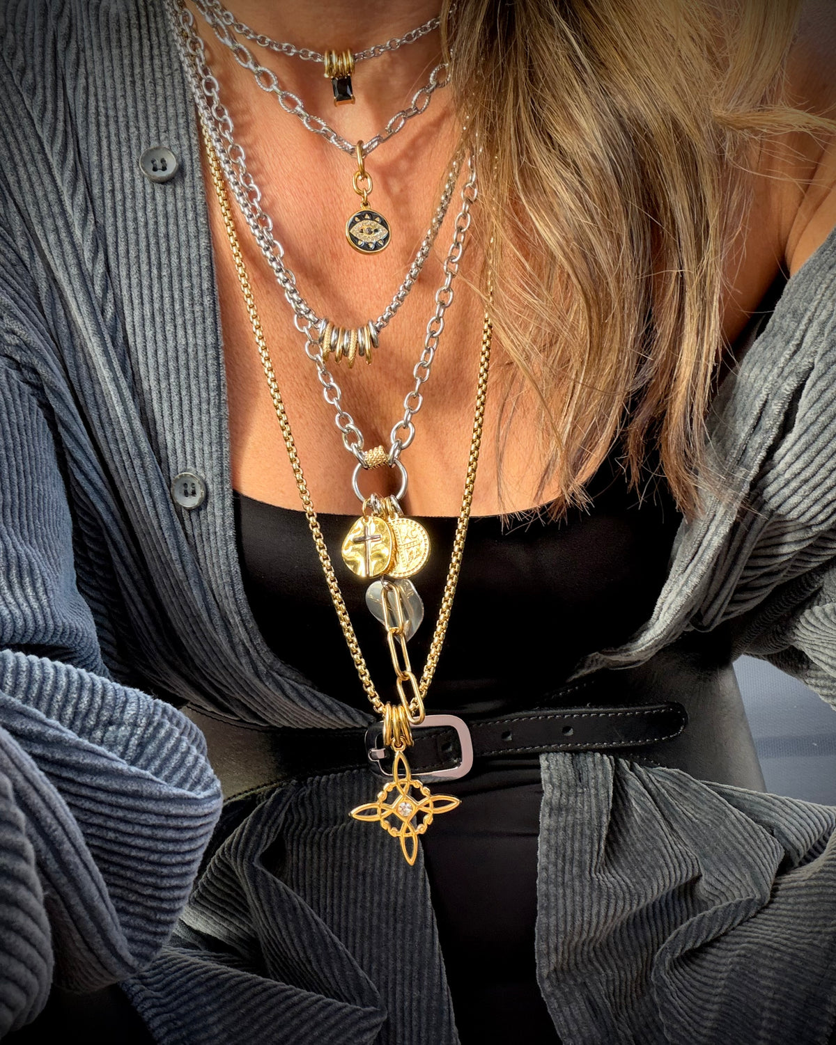 BLACK CROSS CHARMS